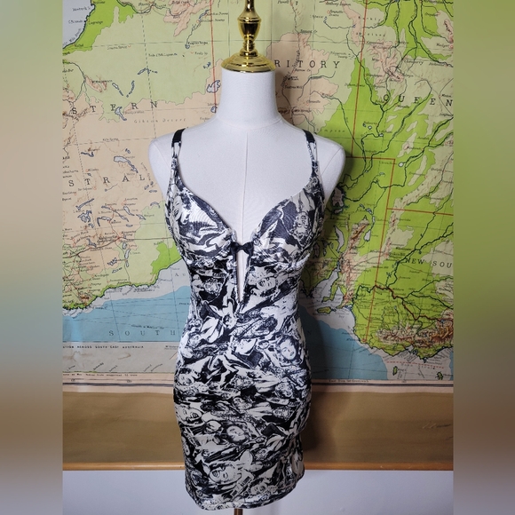 1990s Marilyn Monrow By Warners Teddy Camisol Lingerie Size 36 B Marilyn Print - Picture 1 of 11